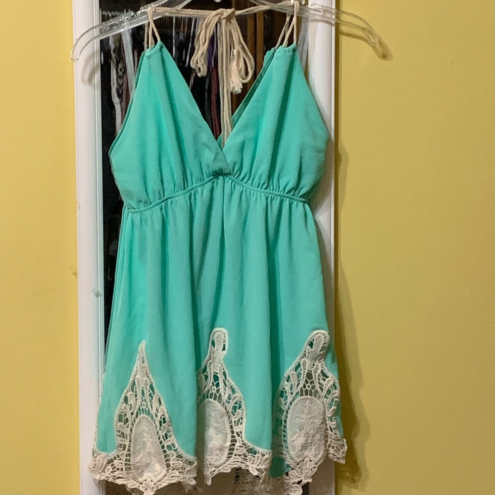 ILLA ILLA Small Flowy Halter Top with Tie Straps